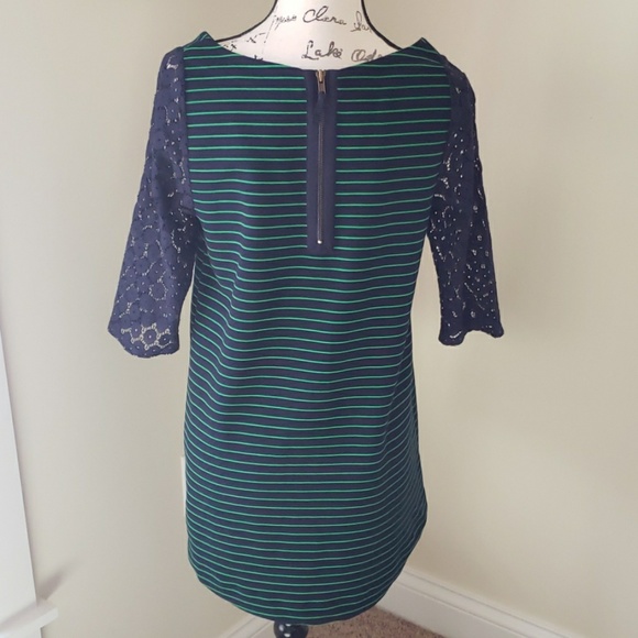 Anthropologie Postmark Blue and Green Shift - Picture 3 of 7